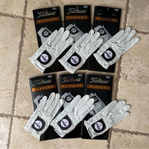 Lot of 6 NIB Titleist Players Women’s Left Golf Glove - Size Medium